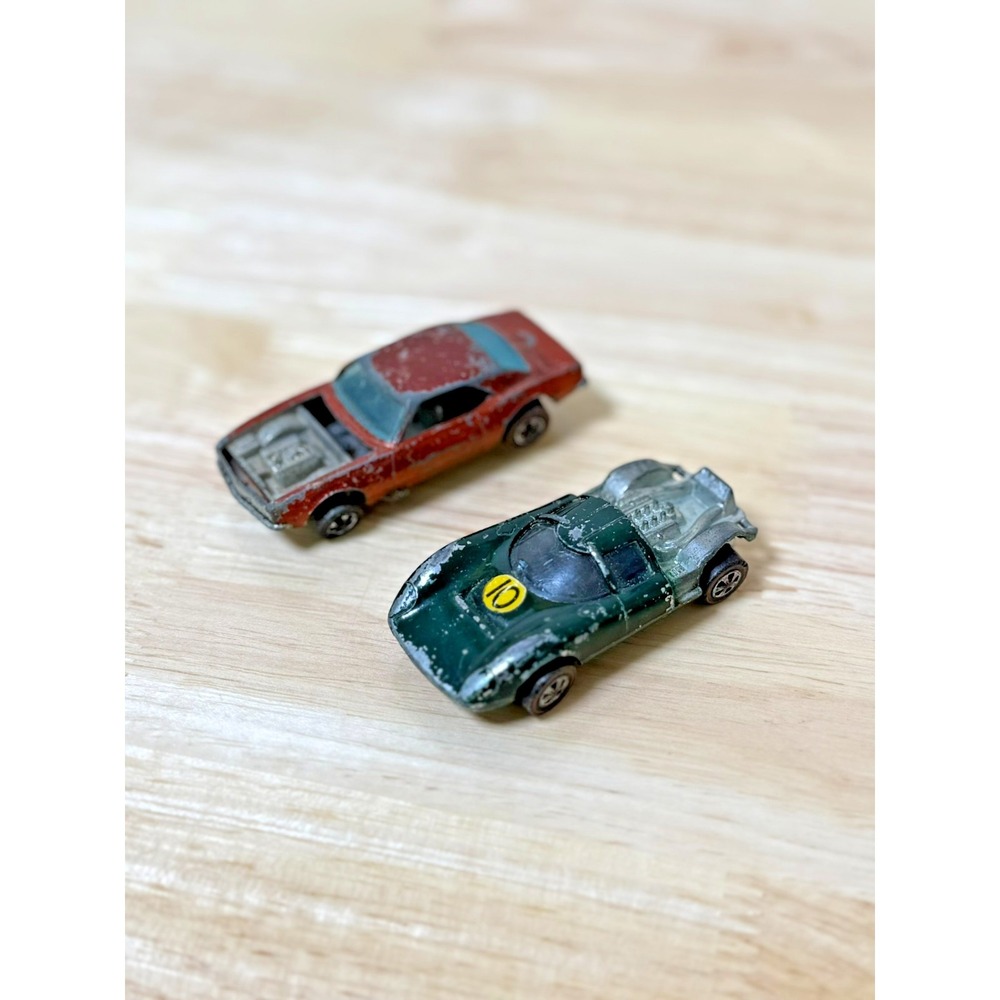 Vtg Hot Wheels Redline Parts or Repair Lot of 2 (Custom Camaro and Lola‎ GT70)